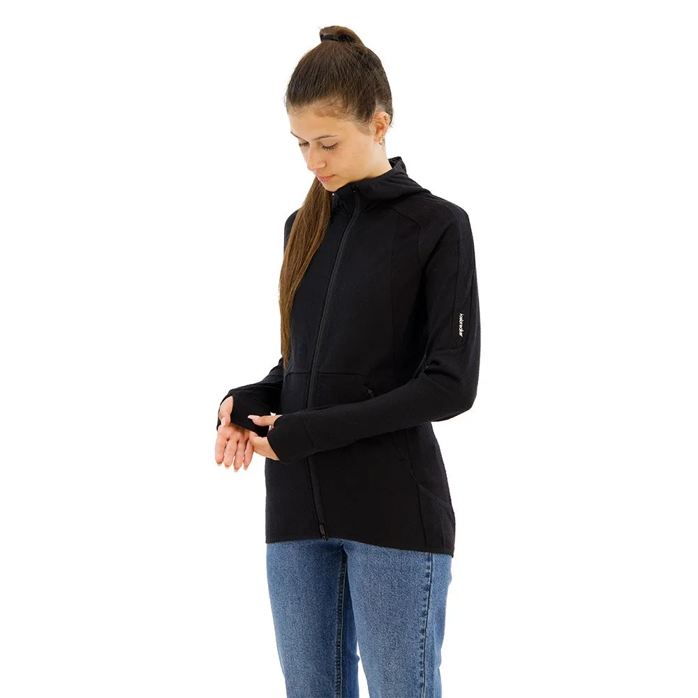 Icebreaker Zone Knit Zip Hetteskjorte, Black Icebreaker Zone Knit Zip Hetteskjorte, Black