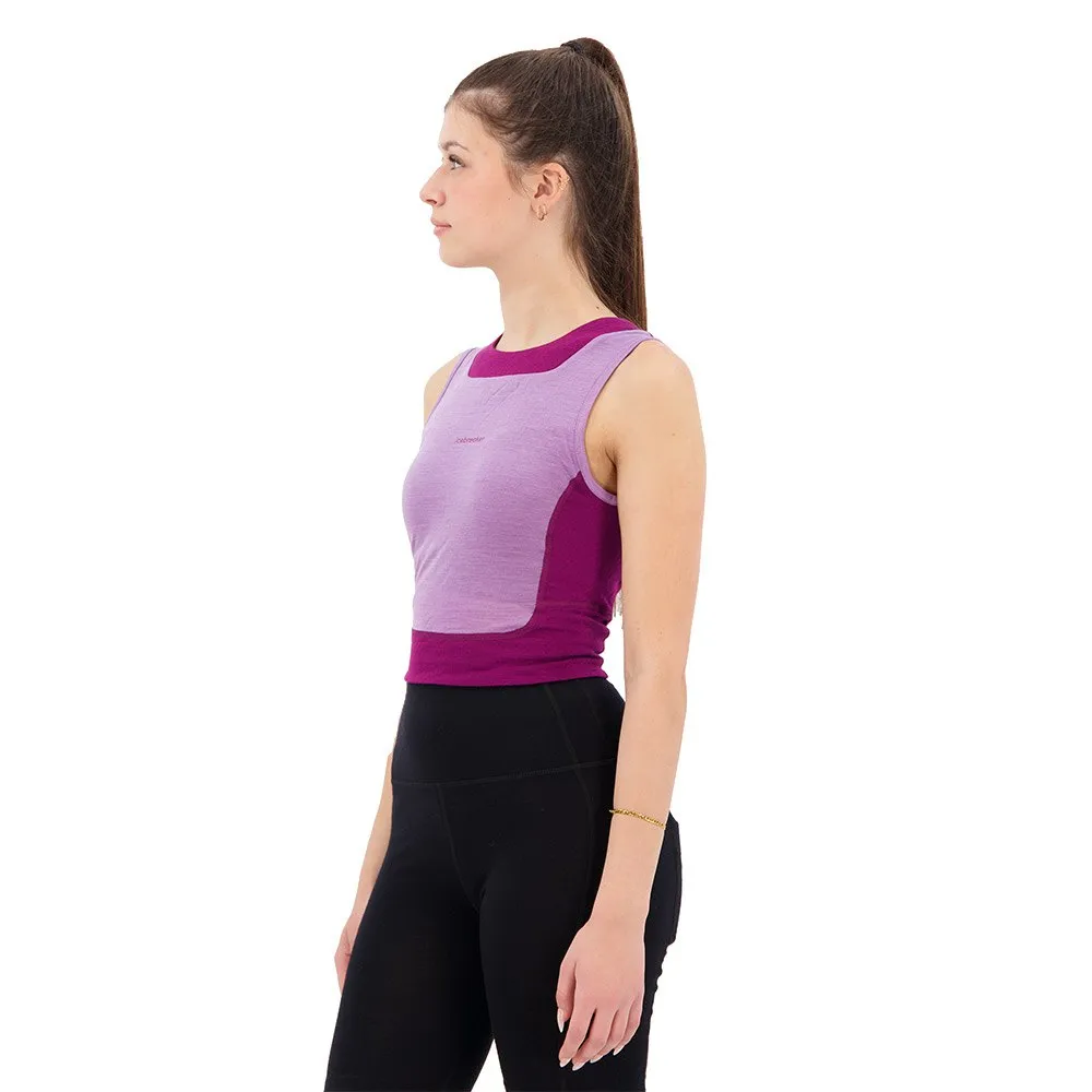 Icebreaker Zoneknit™ Cropped Geodetic Ermeløs T-skjorte Icebreaker Zoneknit™ Cropped Geodetic Ermeløs T-skjorte