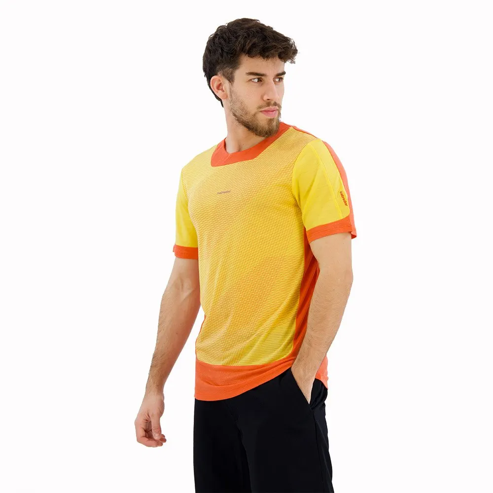 Icebreaker Zoneknit™ Geodetic Kortarmet T-skjorte, Summer / vibrant earth / aop Icebreaker Zoneknit™ Geodetic Kortarmet T-skjorte, Summer / vibrant earth / aop