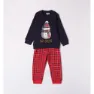 Ido 47504 Pyjamas Med Lange Ermer, Navy, 24MON