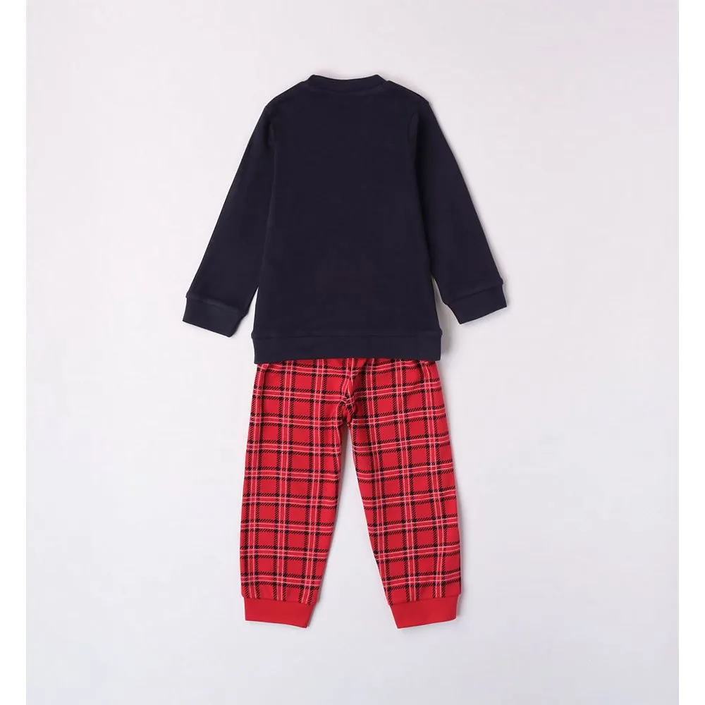 Ido 47504 Pyjamas Med Lange Ermer, Navy, 24MON