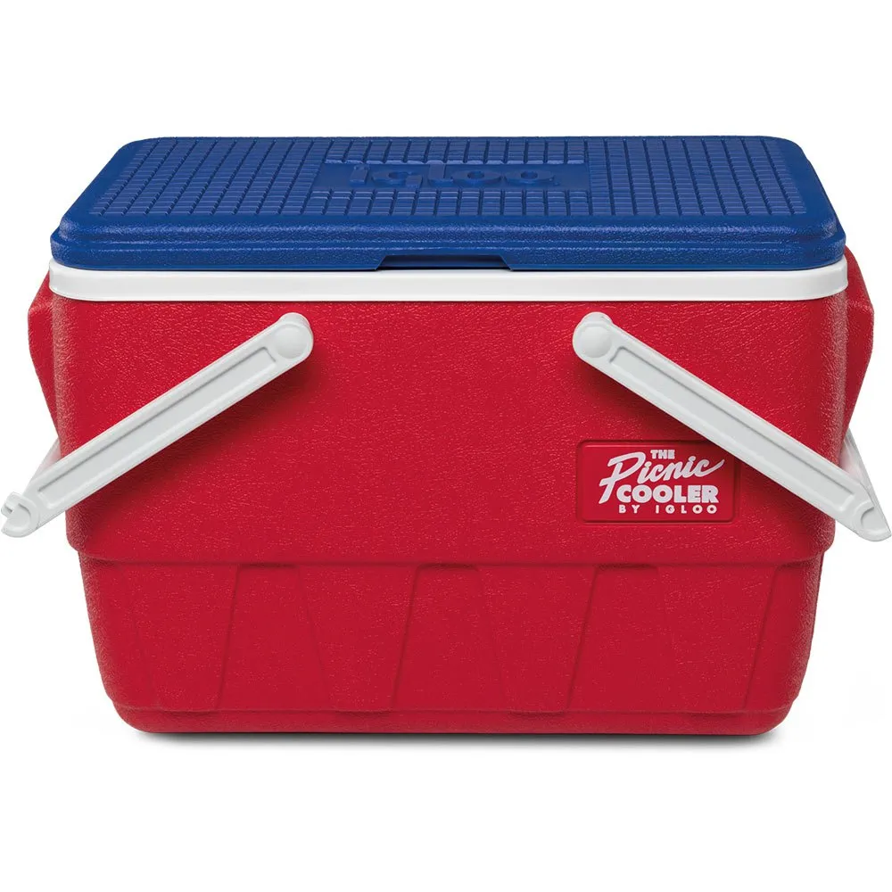 Igloo Coolers Pcinic Retro 24l Stiv Bærbar Kjøleboks, Red / blue, One Size Igloo Coolers Pcinic Retro 24l Stiv Bærbar Kjøleboks, Red / blue, One Size