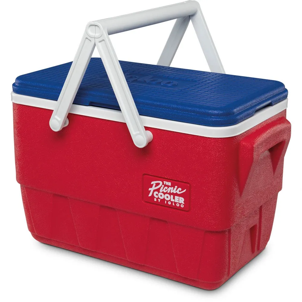 Igloo Coolers Pcinic Retro 24l Stiv Bærbar Kjøleboks, Red / blue, One Size Igloo Coolers Pcinic Retro 24l Stiv Bærbar Kjøleboks, Red / blue, One Size