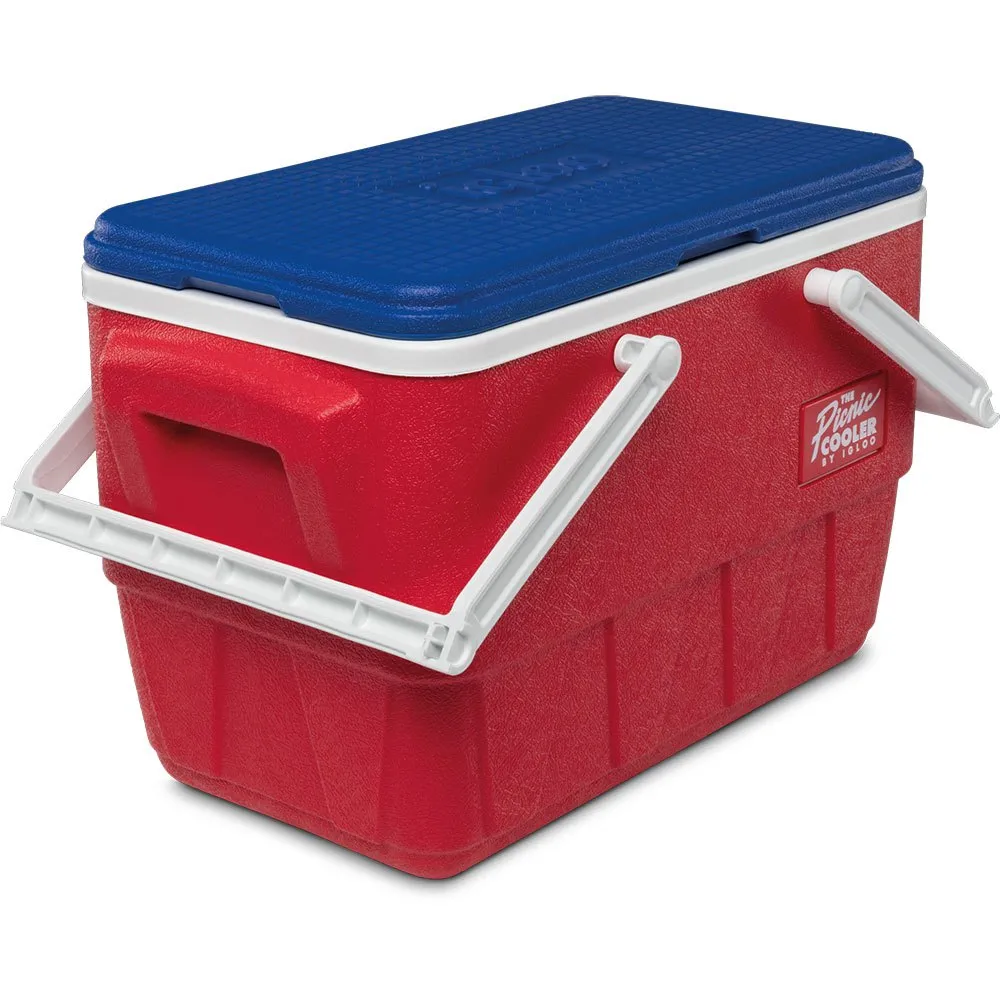 Igloo Coolers Pcinic Retro 24l Stiv Bærbar Kjøleboks, Red / blue, One Size Igloo Coolers Pcinic Retro 24l Stiv Bærbar Kjøleboks, Red / blue, One Size