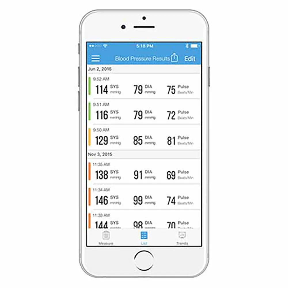 Ihealth Trådløs Blodtrykksmåler For Håndledd, White, One Size
