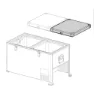 Indelb Tb Deksel Til Høyre Dobbeltdør, Silver, One Size