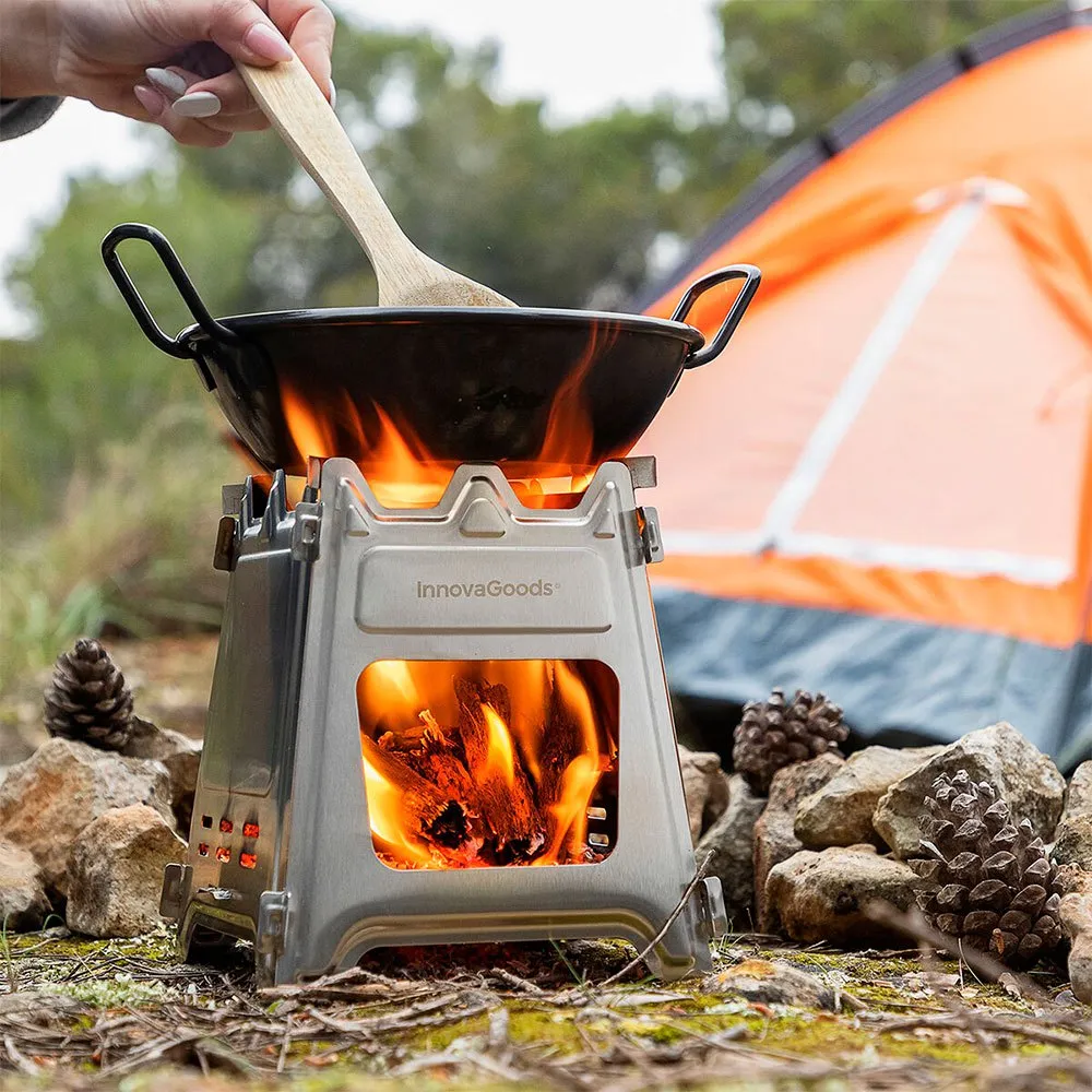 Innova Sammenleggbar Vedovn For Camping, Silver, One Size Innova Sammenleggbar Vedovn For Camping, Silver, One Size