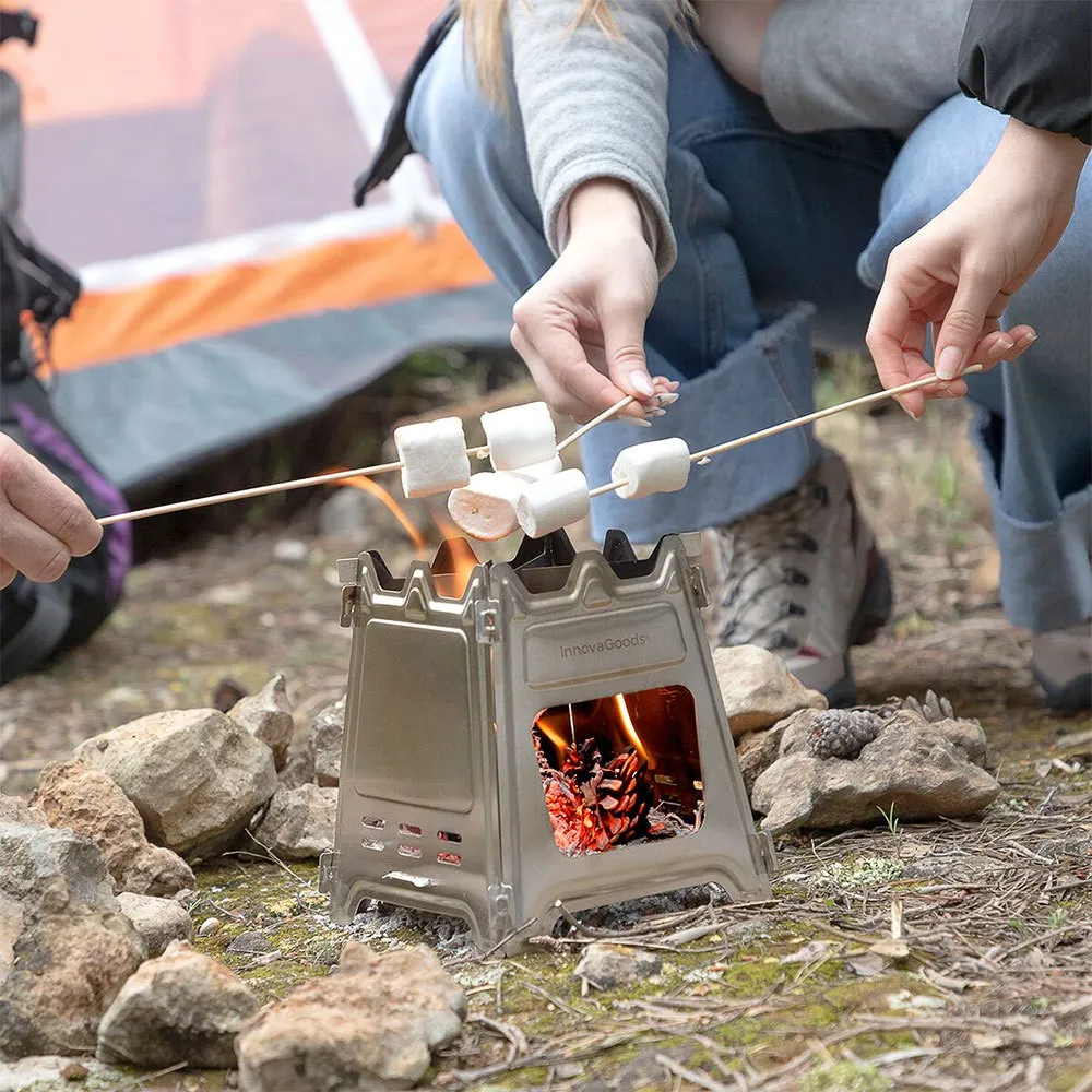 Innova Sammenleggbar Vedovn For Camping, Silver, One Size Innova Sammenleggbar Vedovn For Camping, Silver, One Size