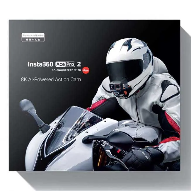 Insta360 Ace Pro 2 Motorcycle Bundle Actionkamera, Black, One Size, EU Plug 220V Insta360 Ace Pro 2 Motorcycle Bundle Actionkamera, Black, One Size, EU Plug 220V