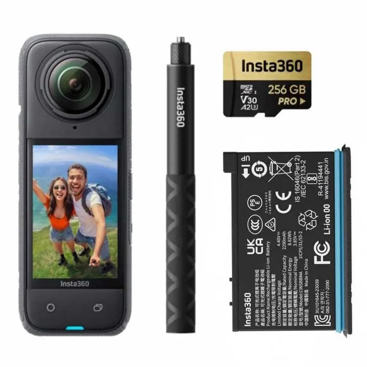 Insta360 X4 Adventure Combo Actionkamera, Black, One Size Insta360 X4 Adventure Combo Actionkamera, Black, One Size