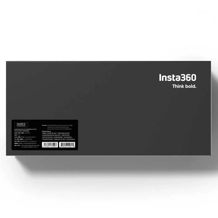 Insta360 X4 Snowboard Bundle Actionkamera, Black, One Size, EU Plug 220V Insta360 X4 Snowboard Bundle Actionkamera, Black, One Size, EU Plug 220V