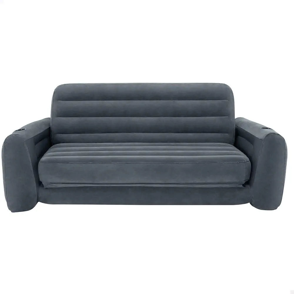 Intex 2-i-1 Oppblåsbar Sovesofa unisex, Grey, 203 x 224 x 66cm