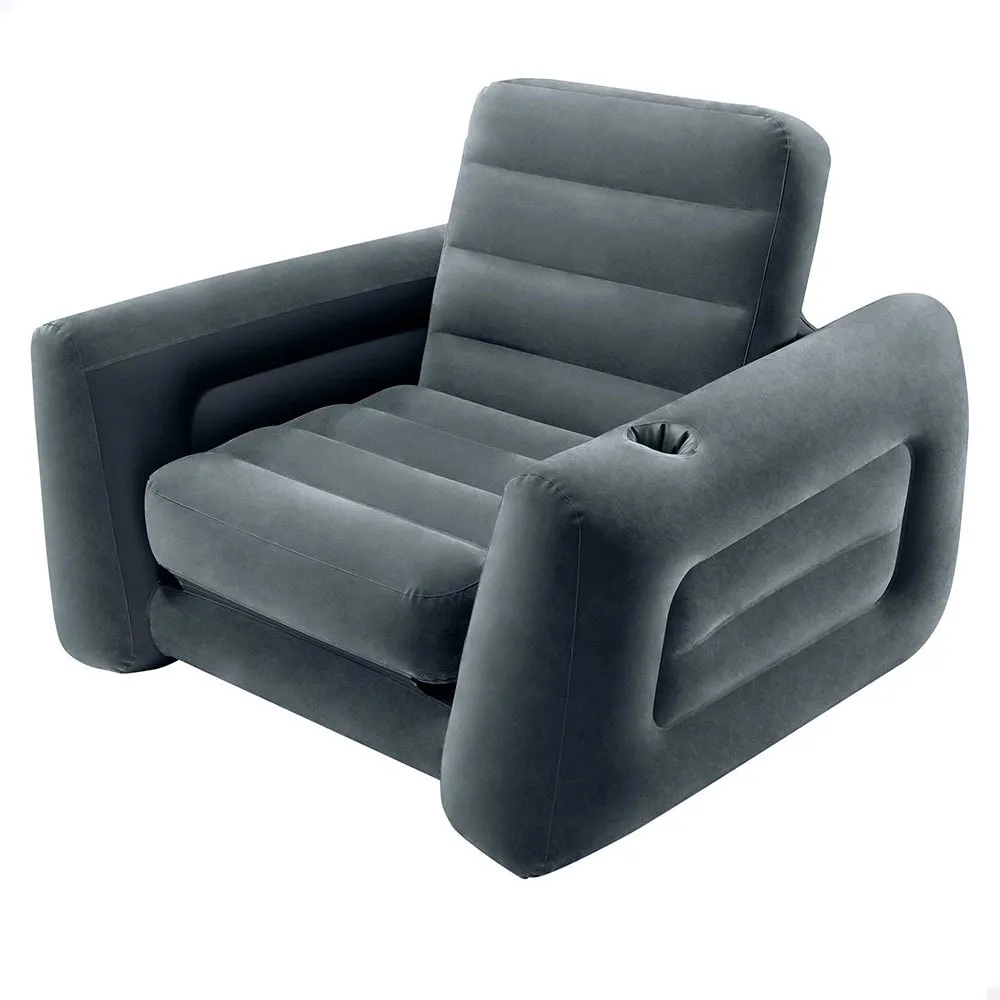 Intex 2-i-1 Oppblåsbar Stol Seng unisex, Grey, 117 x 224 x 66cm Intex 2-i-1 Oppblåsbar Stol Seng unisex, Grey, 117 x 224 x 66cm