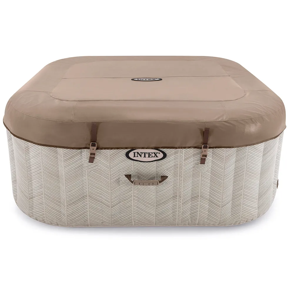 Intex 28446 Purespa Chevron Deluxe 4p 175x175x28 Cm Oppblåsbart Boblebad unisex, Beige, 795L Intex 28446 Purespa Chevron Deluxe 4p 175x175x28 Cm Oppblåsbart Boblebad unisex, Beige, 795L