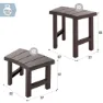 Intex 55096 Bench 4 Units Tilbehør Til Boblebad unisex, Brown, 62 x 37 x 42/62 x 37 x 60cm