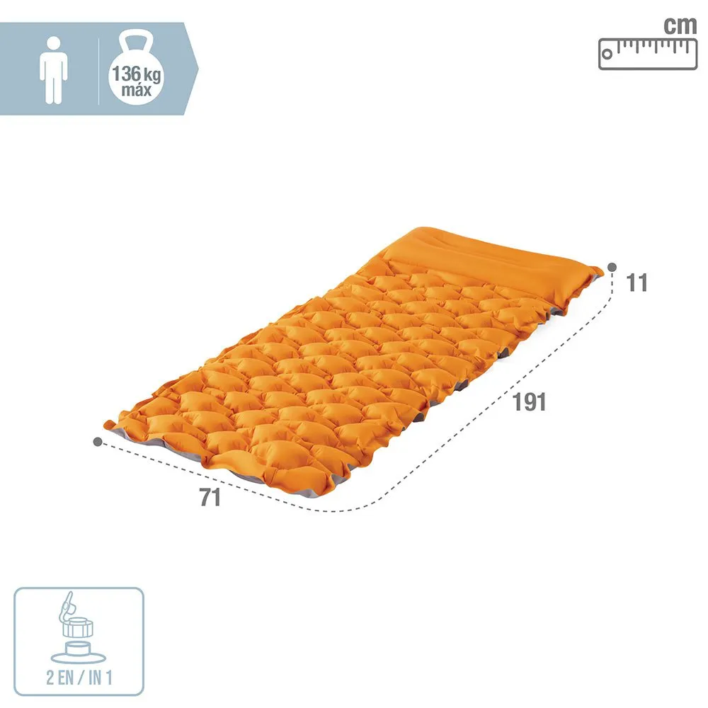 Intex 64098 Truaire 71x191x11cm Oppblåsbar Matte, Orange / grey