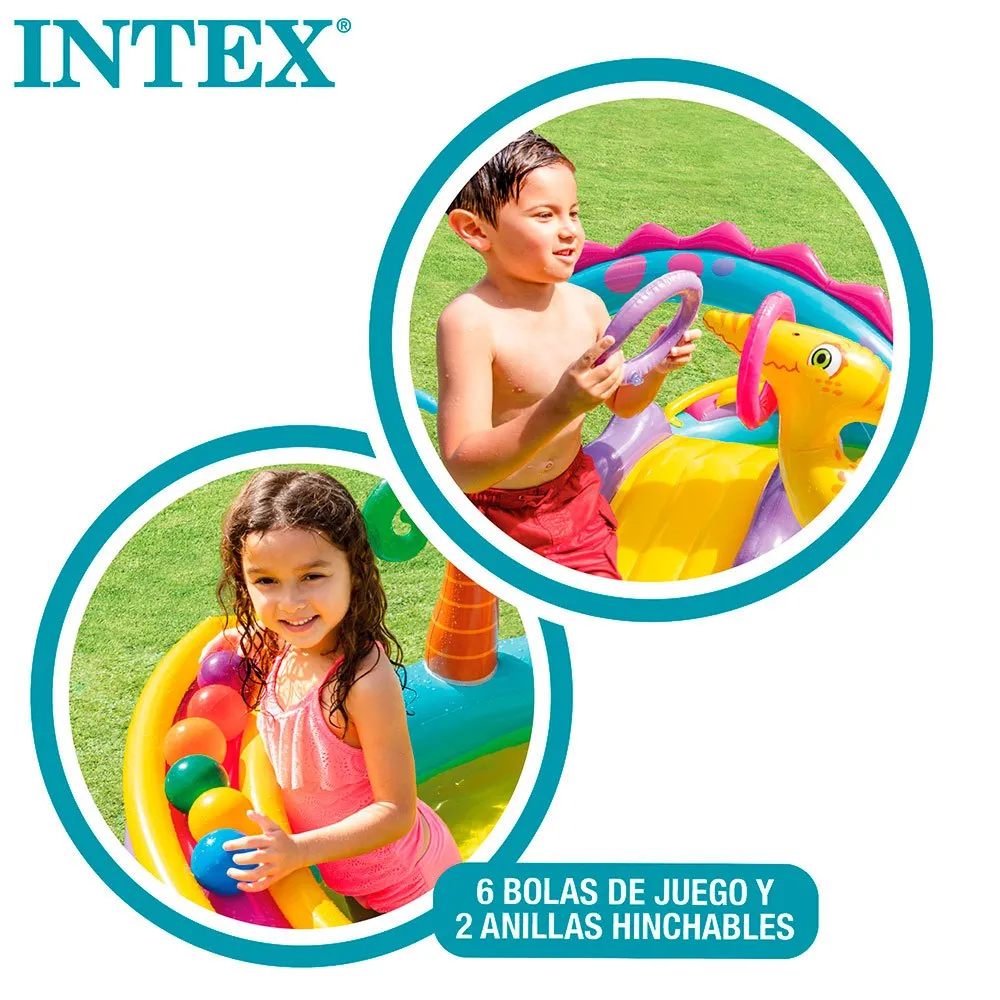 Intex Dinosaurbasseng unisex, Multicolor, 333 x 229 x 112cm Intex Dinosaurbasseng unisex, Multicolor, 333 x 229 x 112cm
