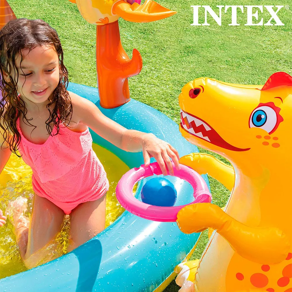 Intex Dinosaurbasseng unisex, Multicolor, 333 x 229 x 112cm Intex Dinosaurbasseng unisex, Multicolor, 333 x 229 x 112cm