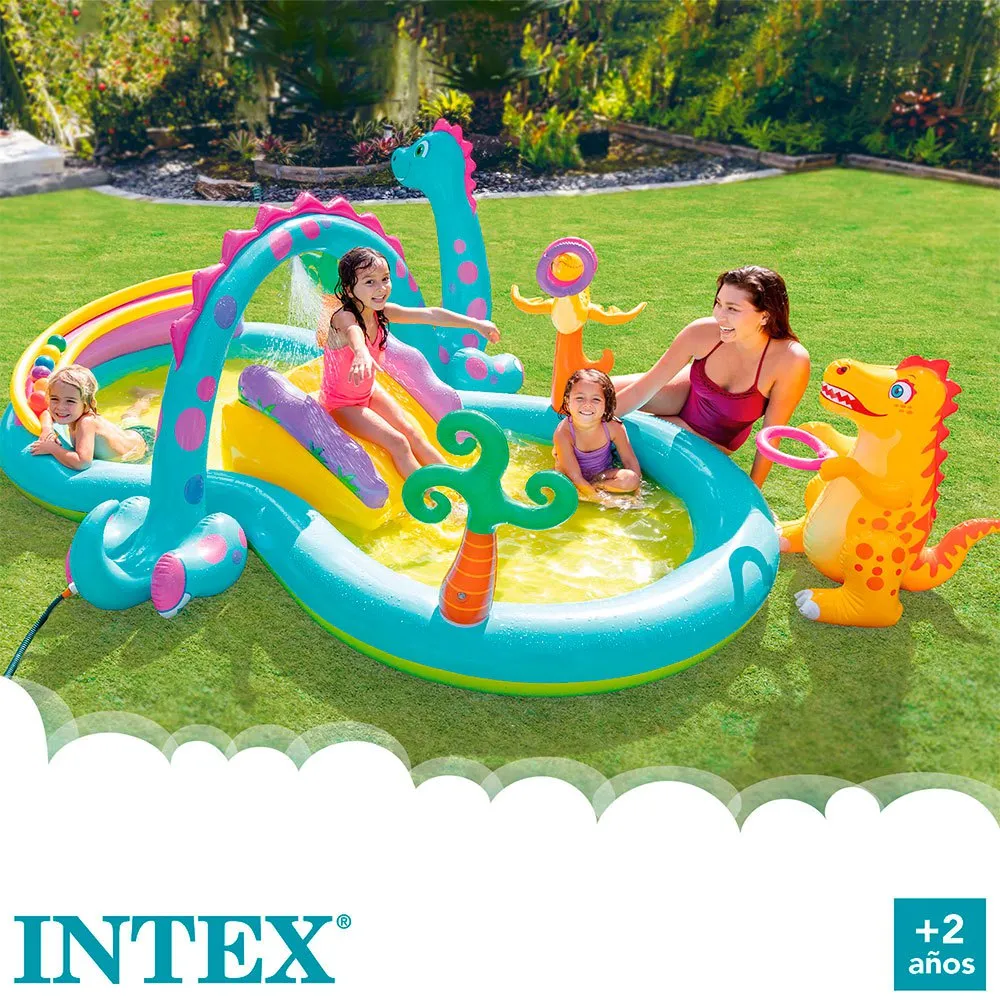 Intex Dinosaurbasseng unisex, Multicolor, 333 x 229 x 112cm Intex Dinosaurbasseng unisex, Multicolor, 333 x 229 x 112cm