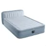 Intex Dura-beam Deluxe Plush Queen Size With Headboard Dobbel Luftmadrass, Grey, 152 x 236 x 86cm