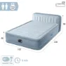 Intex Dura-beam Deluxe Plush Queen Size With Headboard Dobbel Luftmadrass, Grey, 152 x 236 x 86cm