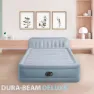 Intex Dura-beam Deluxe Plush Queen Size With Headboard Dobbel Luftmadrass, Grey, 152 x 236 x 86cm