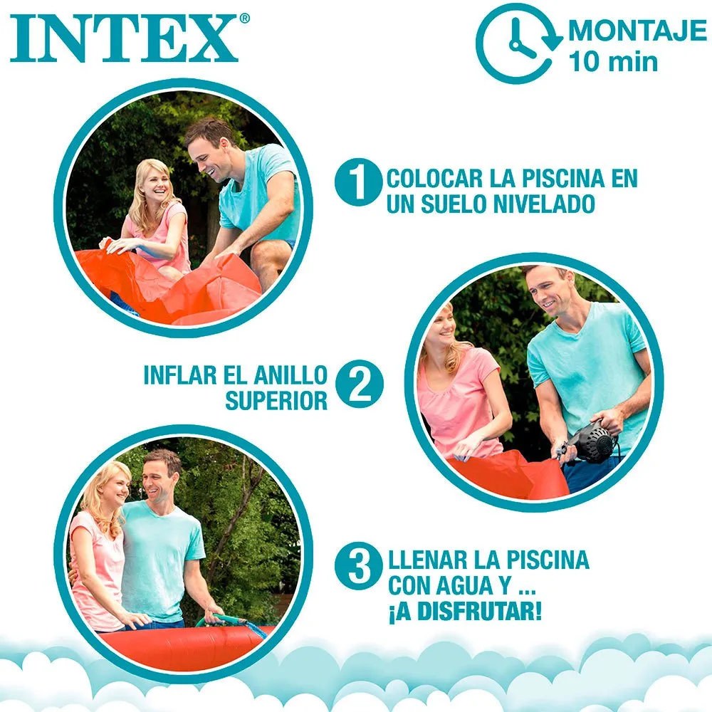 Intex Easy Set Crab Ø183x51cm Rund Oppblåsbar Basseng unisex, Red, 183 x 51cm
