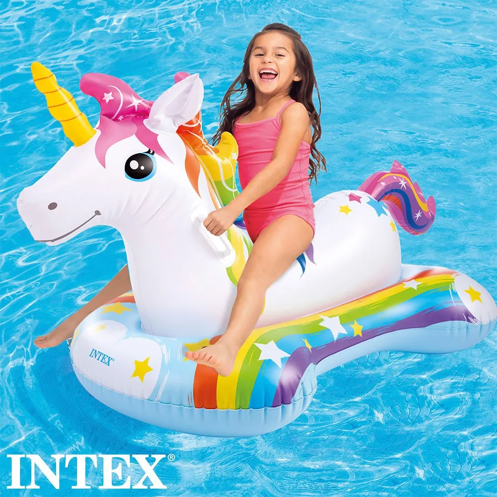 Intex Enhjørning Flyte 163x86 Cm unisex, Multicolour, 163 x 86cm
