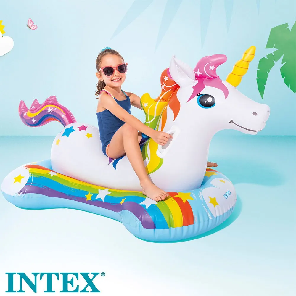 Intex Enhjørning Flyte 163x86 Cm unisex, Multicolour, 163 x 86cm
