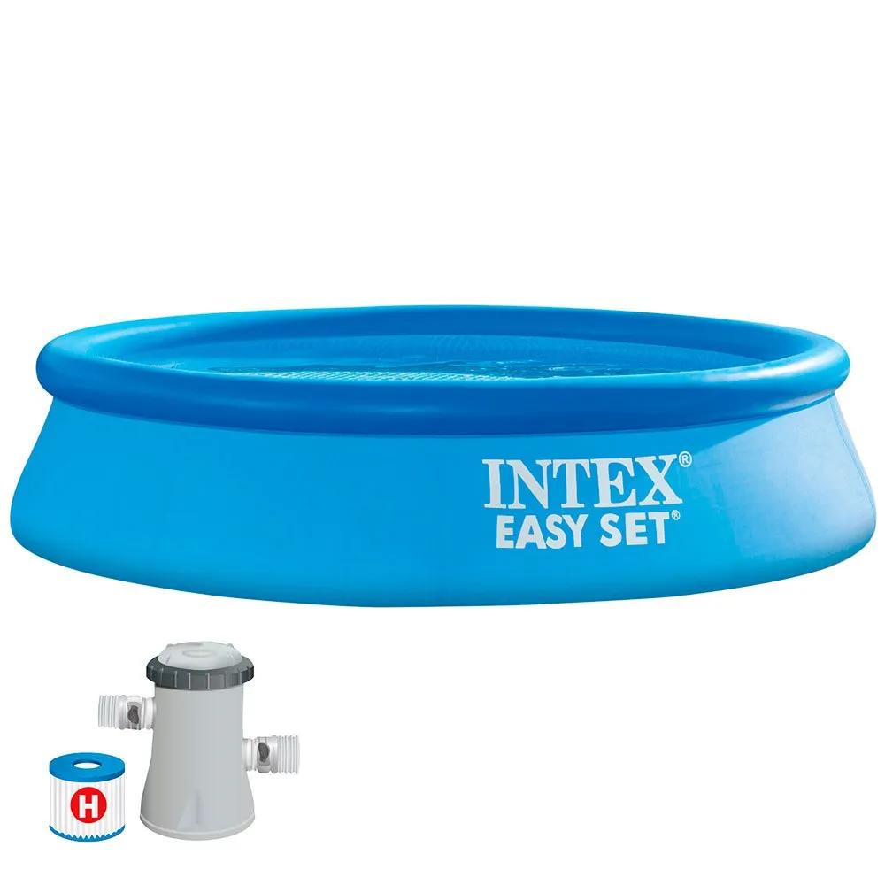 Intex Enkel Sett Med Filterpatronpumpe Basseng 244x61 Cm unisex, Blue, 244 x 61cm