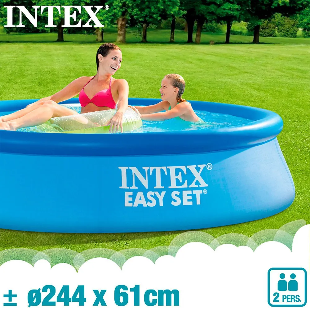 Intex Enkel Sett Med Filterpatronpumpe Basseng 244x61 Cm unisex, Blue, 244 x 61cm