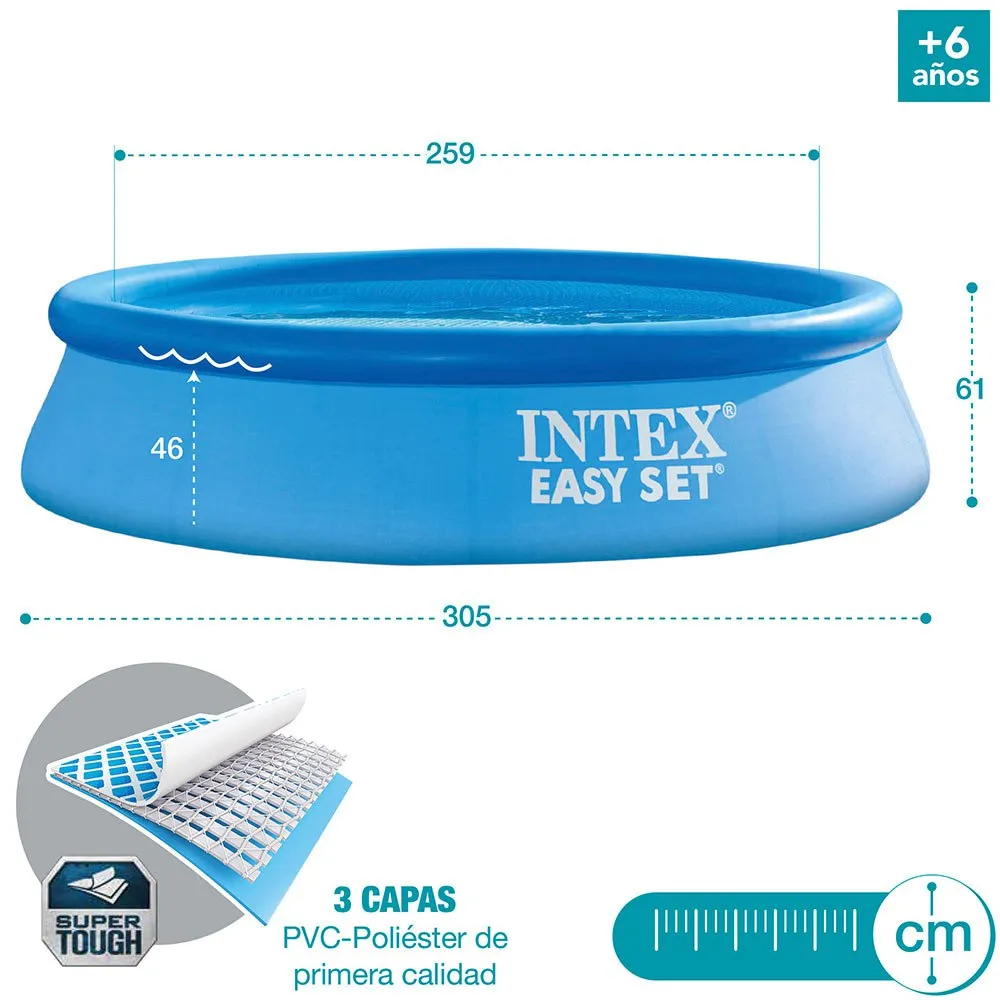 Intex Enkel Sett Med Filterpatronpumpe Basseng 305x61 Cm unisex, Blue, 305 x 61cm