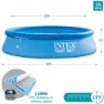 Intex Enkel Sett Med Filterpatronpumpe Basseng 305x61 Cm unisex, Blue, 305 x 61cm