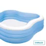 Intex Familiebasseng unisex, White / blue, 229 x 229 x 56cm