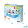 Intex Familiebasseng unisex, White / blue, 229 x 229 x 56cm