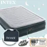 Intex Fiber-tech Comfort Plush Luftmadrass, Grey, 152 x 203 x 33cm