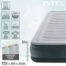 Intex Fiber-tech Comfort Plush Luftmadrass, Grey, 152 x 203 x 33cm