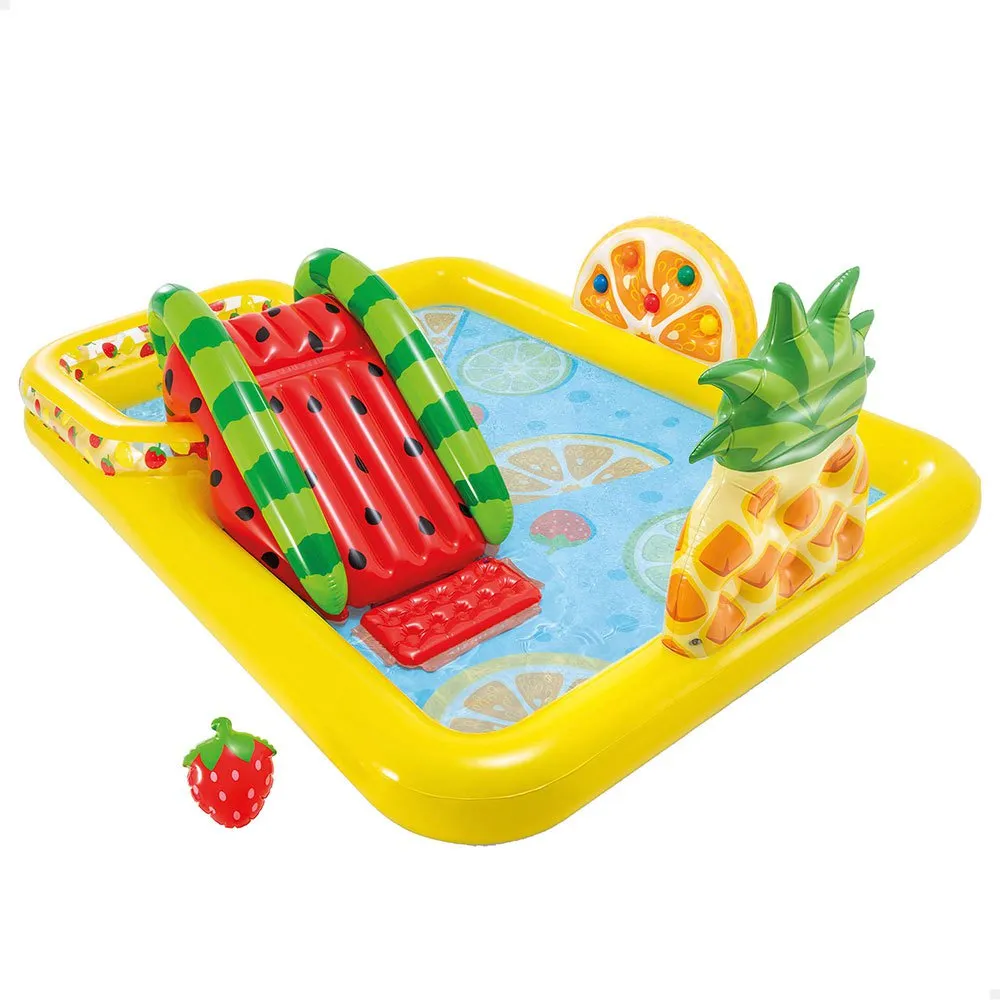 Intex Frukt Lekesenter Med Sklie Og Sprinklerbasseng unisex, Multi, 191 x 244 x 91cm Intex Frukt Lekesenter Med Sklie Og Sprinklerbasseng unisex, Multi, 191 x 244 x 91cm