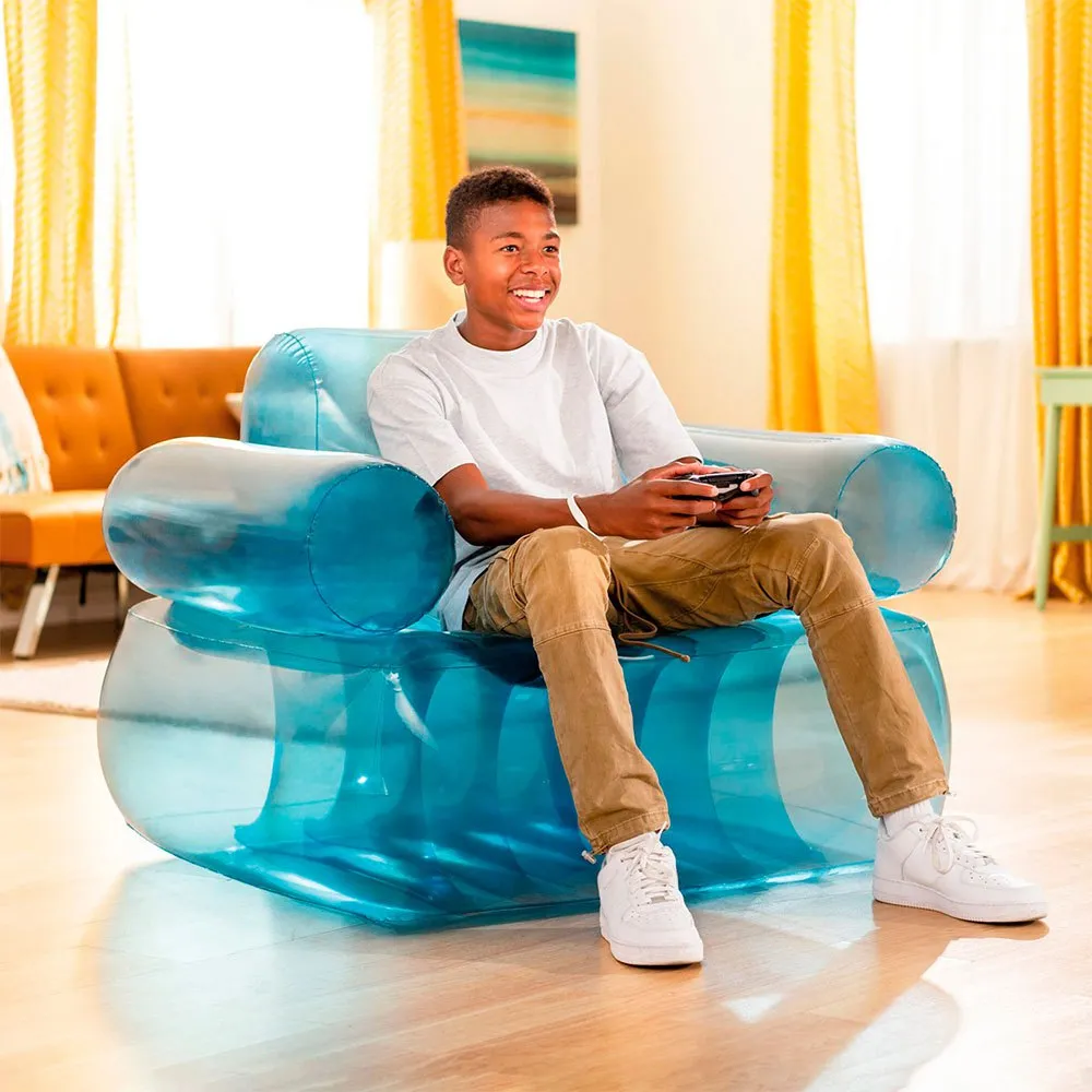 Intex Gjennomsiktig Blå Oppblåsbar Lenestol 109x107x79 Cm, Multicolor, One Size Intex Gjennomsiktig Blå Oppblåsbar Lenestol 109x107x79 Cm, Multicolor, One Size