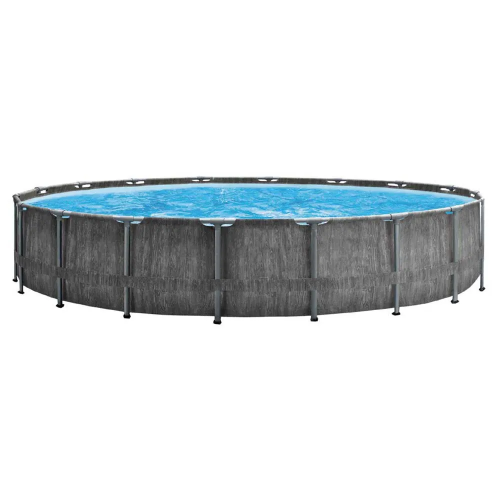 Intex Greywood Prism Premium Ø 549x122 Cm Stål Rundt Overjordisk Basseng, Grey / blue, 24311L