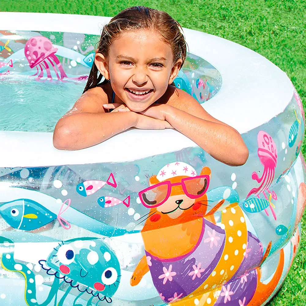 Intex Inflatable Aquarium Basseng unisex, Clear / multicolor, 153 x 56cm