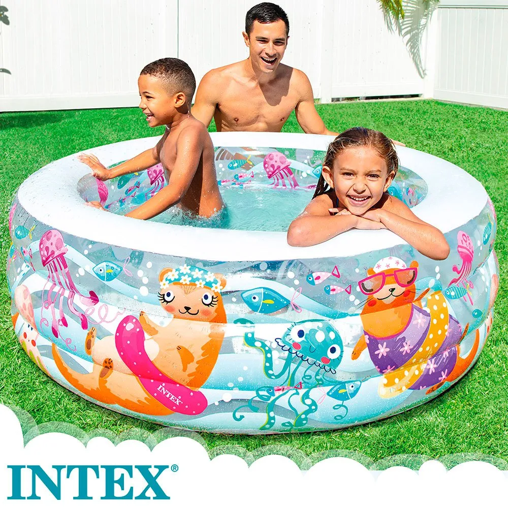Intex Inflatable Aquarium Basseng unisex, Clear / multicolor, 153 x 56cm