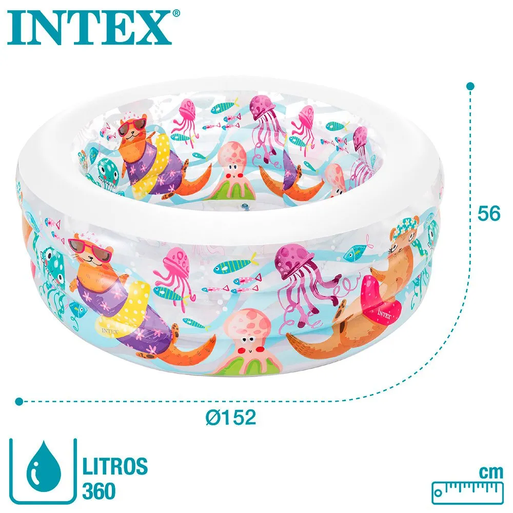 Intex Inflatable Aquarium Basseng unisex, Clear / multicolor, 153 x 56cm