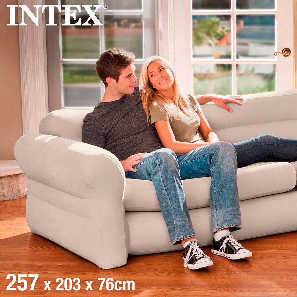 Intex Innendørs Hjørnesofa, Beige, 257 x 203 x 76cm Intex Innendørs Hjørnesofa, Beige, 257 x 203 x 76cm