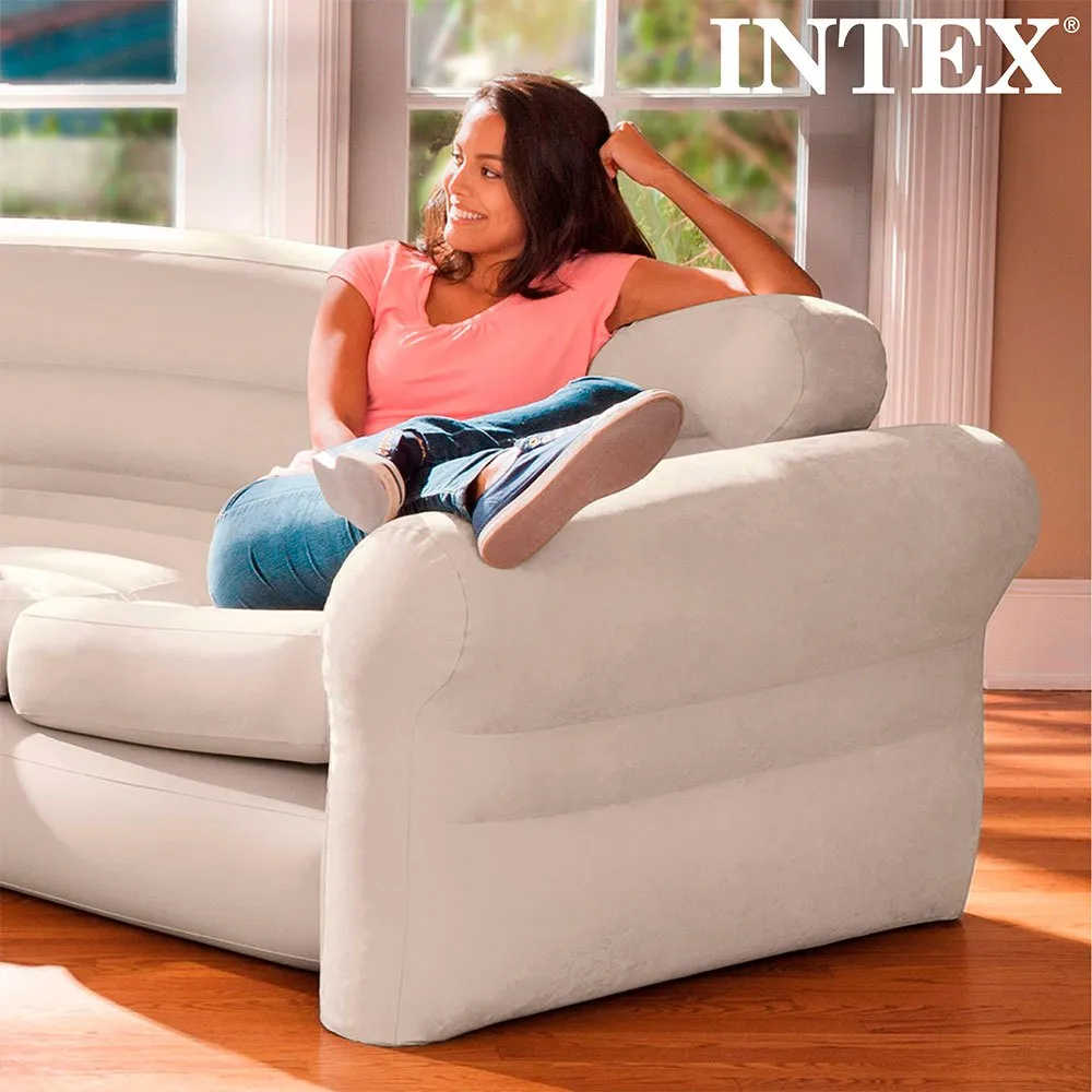 Intex Innendørs Hjørnesofa, Beige, 257 x 203 x 76cm Intex Innendørs Hjørnesofa, Beige, 257 x 203 x 76cm