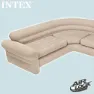 Intex Innendørs Hjørnesofa, Beige, 257 x 203 x 76cm