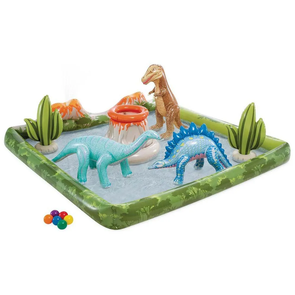 Intex Jurassic Adventure Vannlekesenter unisex, Multicolour, 201 x 201 x 36cm Intex Jurassic Adventure Vannlekesenter unisex, Multicolour, 201 x 201 x 36cm