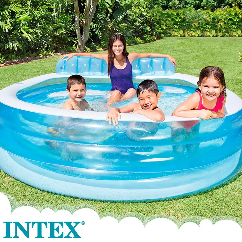 Intex Kjent Med Stolpebasseng unisex, Blue, 640L-Fra 3Y Intex Kjent Med Stolpebasseng unisex, Blue, 640L-Fra 3Y