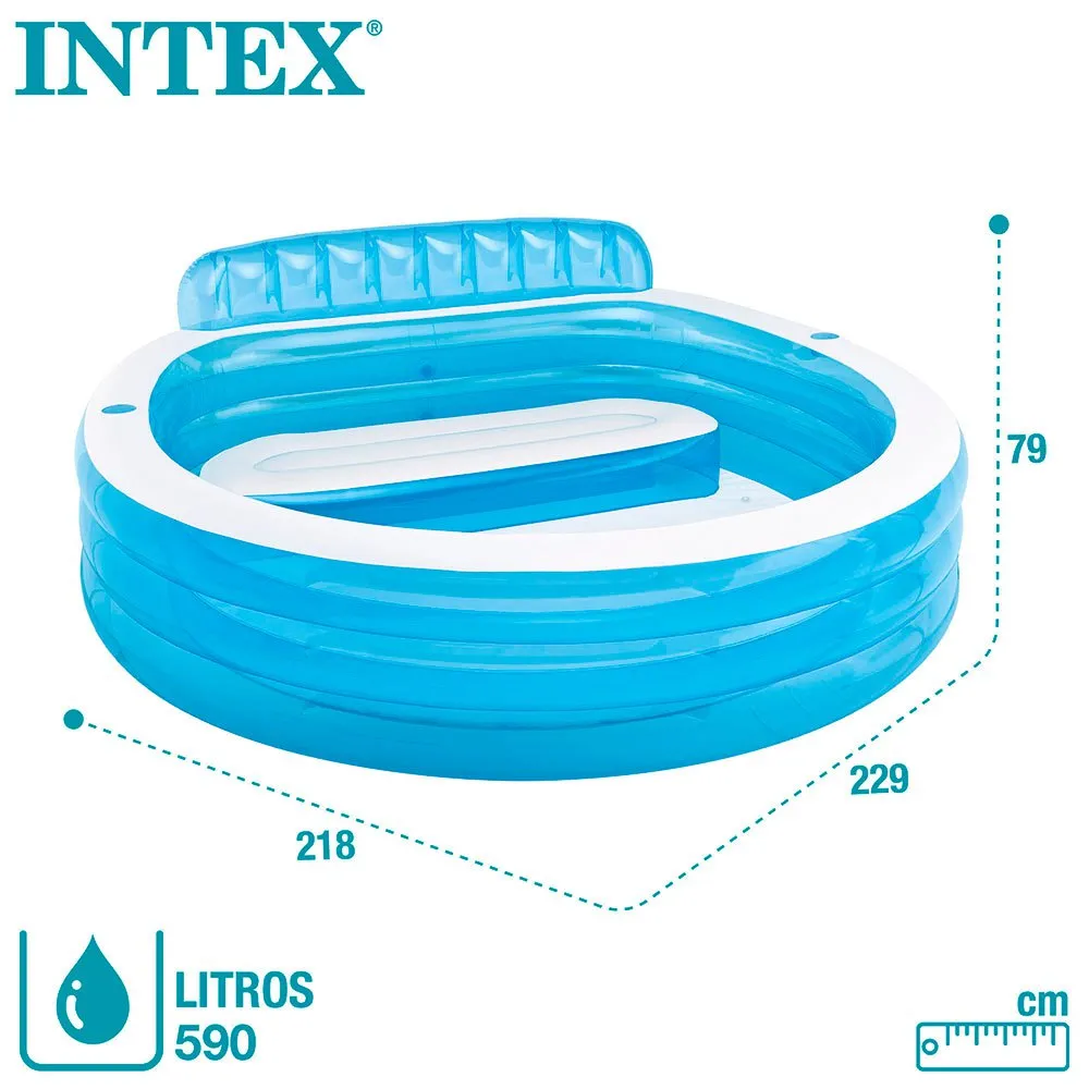 Intex Kjent Med Stolpebasseng unisex, Blue, 640L-Fra 3Y Intex Kjent Med Stolpebasseng unisex, Blue, 640L-Fra 3Y