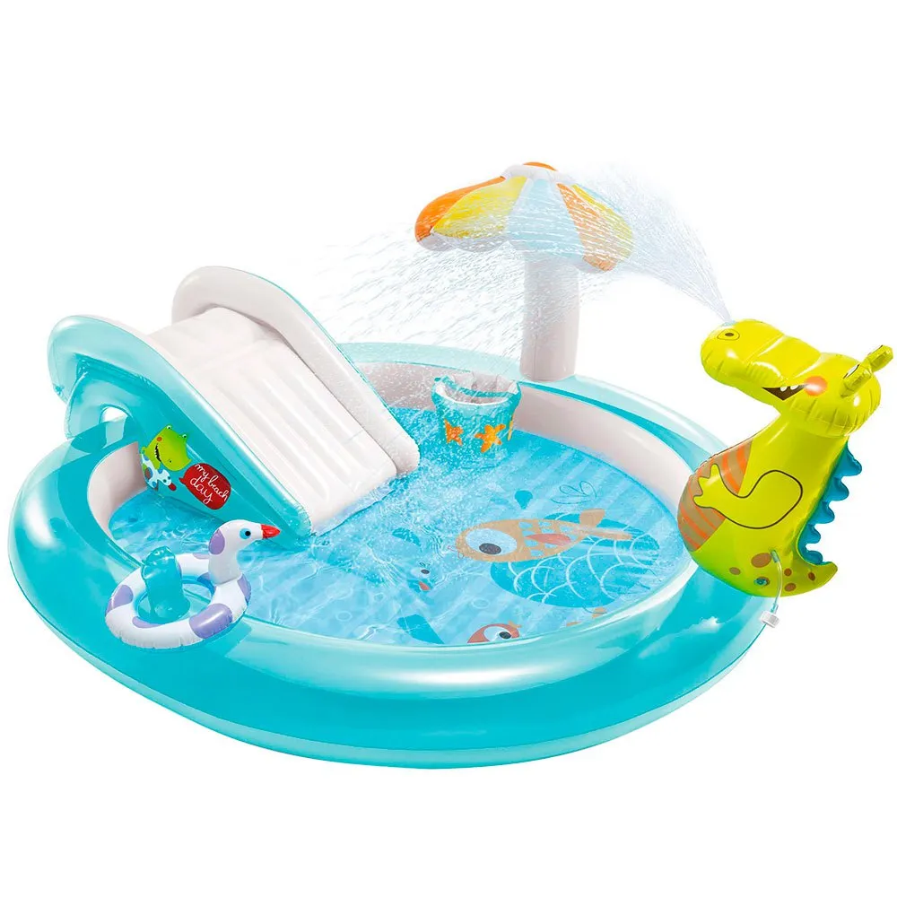 Intex Krokodille Lekesenter Med Sklie Og Basseng unisex, Multicolor, 201 x 17 x 84cm